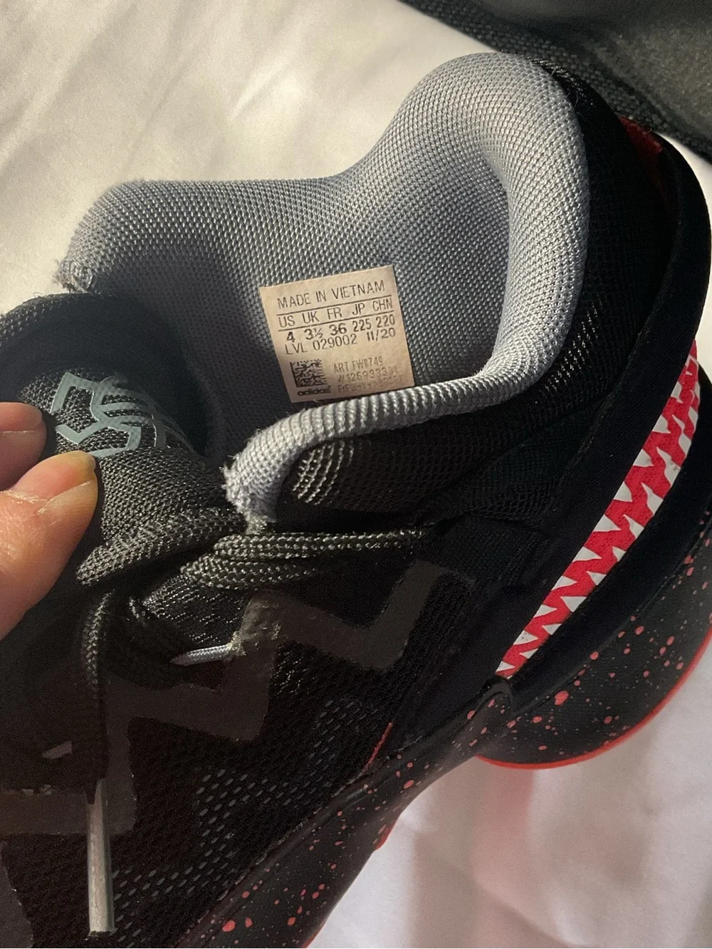 Adidas marvel venom Black and red Sneakers